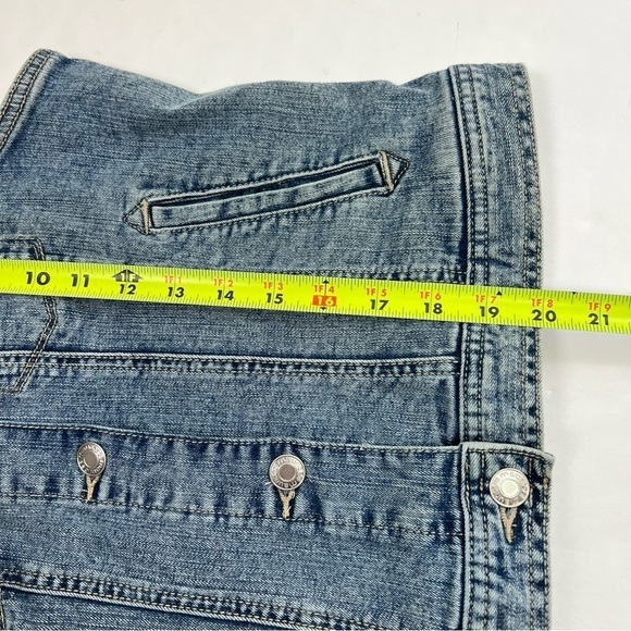 Maurices Women’s Blue Jean Vest Sz Medium Sleeveless Pockets Button Front - Picture 9 of 9